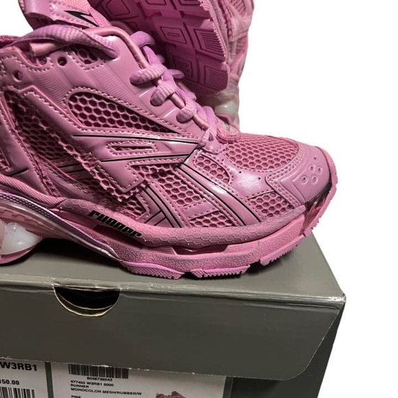 Balenciaga Runner Track Low Top Platform Sneakers Triple Pink - US 5 WMNS - Picture 5 of 12